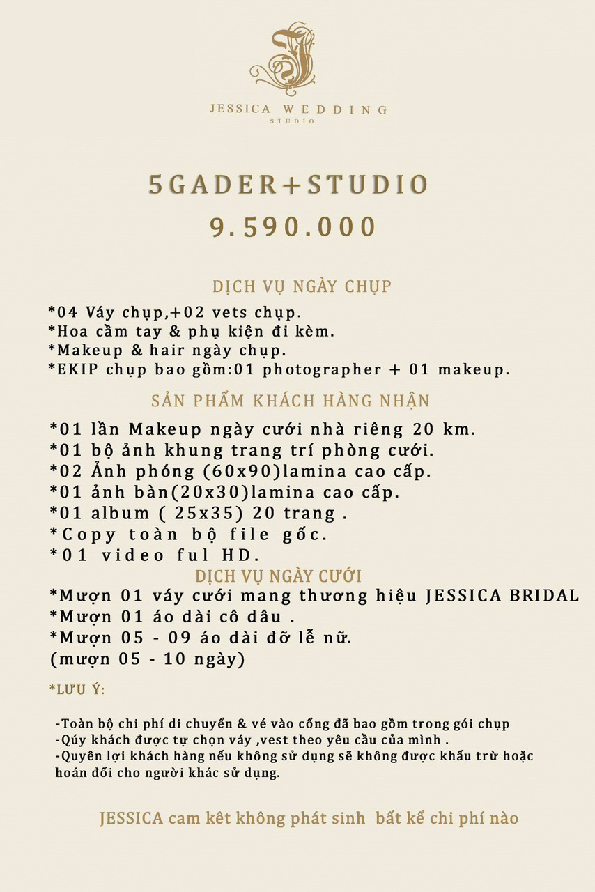Gói chụp 5  Garden + Studio