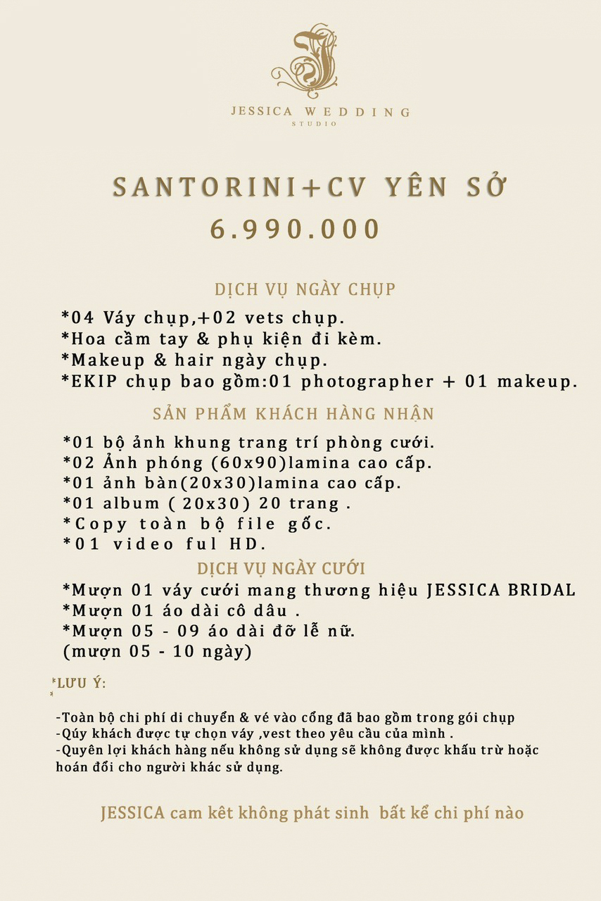 Gói chụp Santorini + Cv Yên Sở